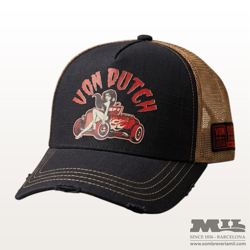 Gorra Trucker Retro Flame & Pin-Up | Von Dutch