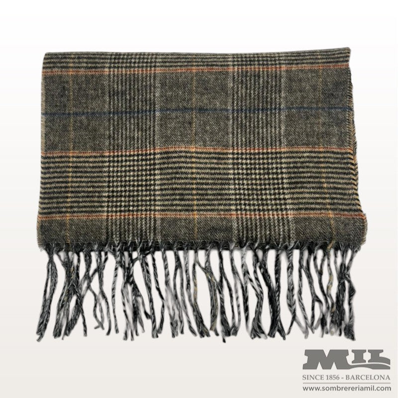 Bufanda de Cuadros con Flecos | Santacana