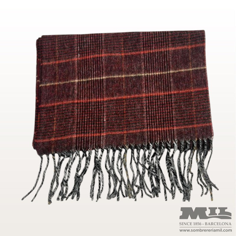 Bufanda de Cuadros con Flecos | Santacana